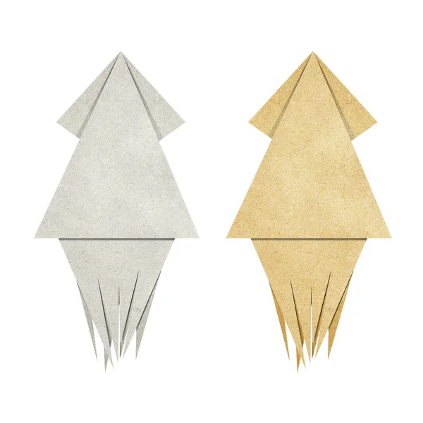 Origami Tintenfisch recyceltes Papier — Stockfoto