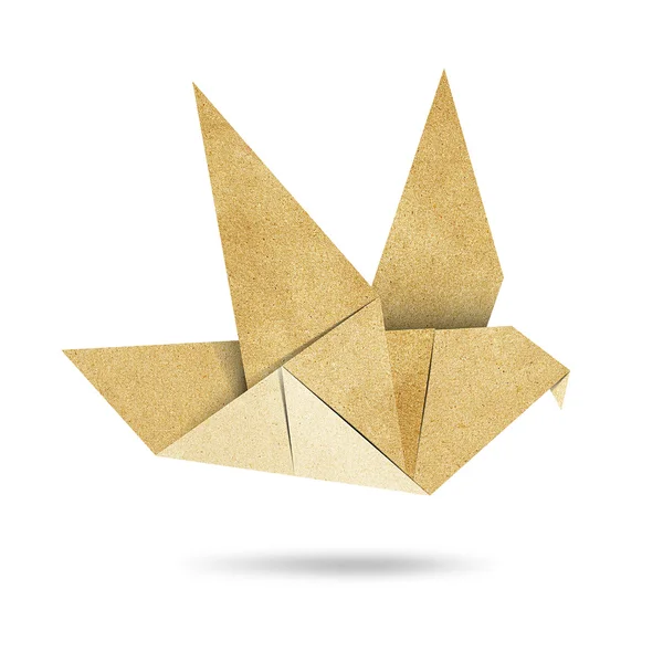 Origami vogel gerecycleerd papercraft — Stockfoto