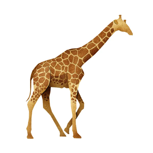 Papercut zürafa geri dönüşümlü kağıt — Stok fotoğraf