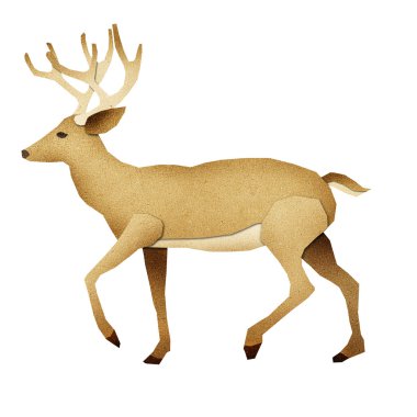 Papercut Deer Recycled Paper clipart