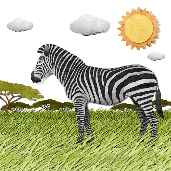 stock image Zebra recycled paper background