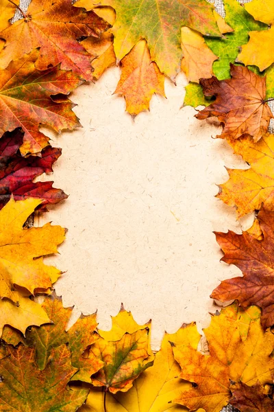 Marco de otoño sobre papel — Foto de Stock