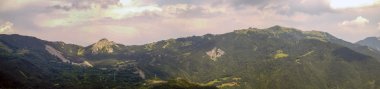 Panoramic views of the Tuscan-Emilian Apennines clipart