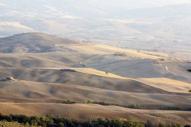 Panoramic views of the Tuscan hills clipart
