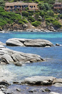 Sardinya kıyılarında panoramik manzaralı