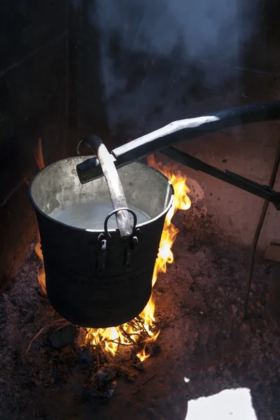 stock image Cooking of fresh milk