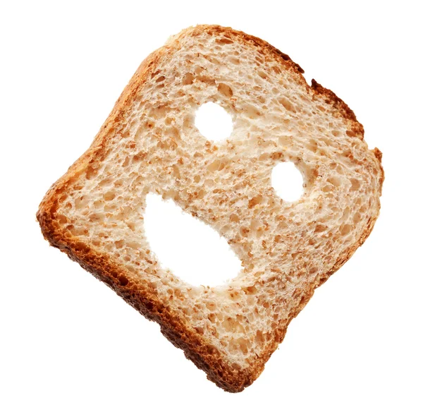 Boldog kenyér szelet — Stock Fotó