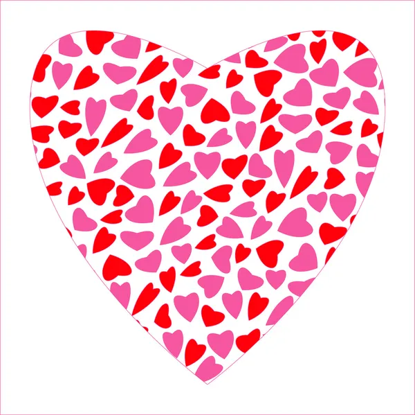 San Valentino cuore di cuori vettoriale illustrazione — Vettoriale Stock