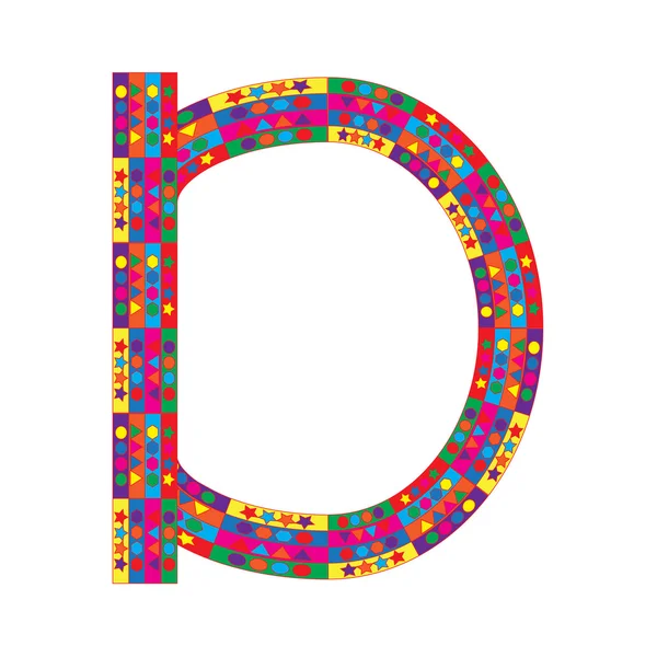 Lettre D sur fond blanc — Image vectorielle