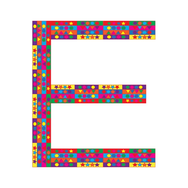 stock vector Letter E on white background