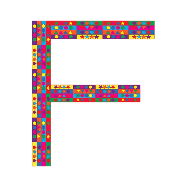 stock vector Letter F on white background