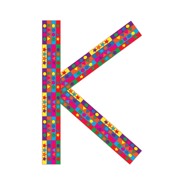 Letter K on white background — Stock Vector