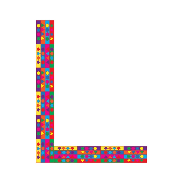 Lettre L sur fond blanc — Image vectorielle