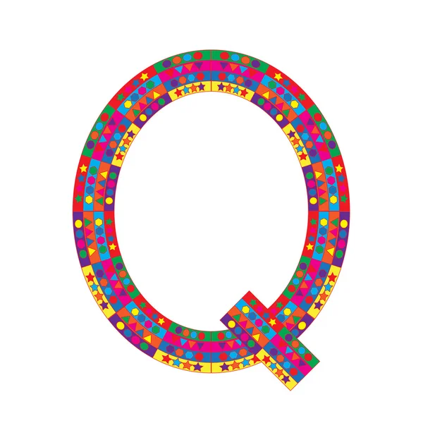 Písmeno q na bílém pozadí — Stockový vektor
