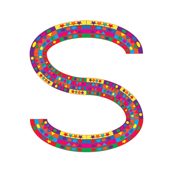 Літера S на білому тлі — стоковий вектор
