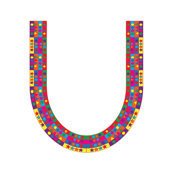 Lettre U sur fond blanc — Image vectorielle