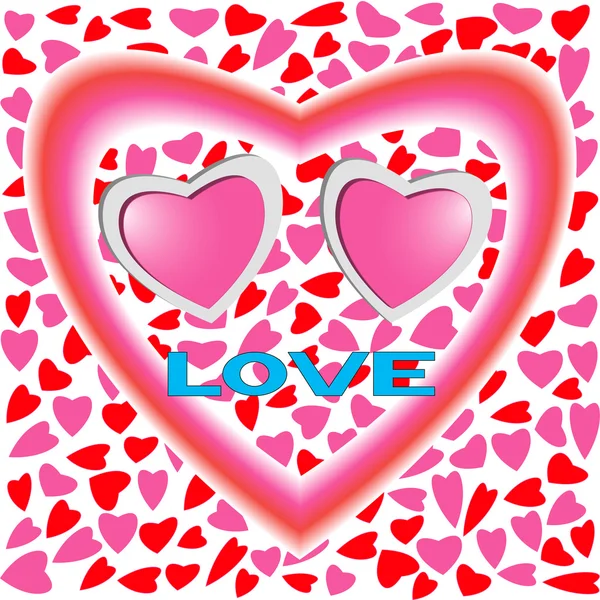 Deux cœurs amoureux — Image vectorielle