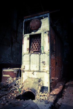Vintage industrial boiler clipart