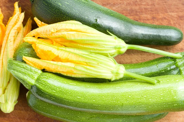 stock image Zucchini and zucchini flowers