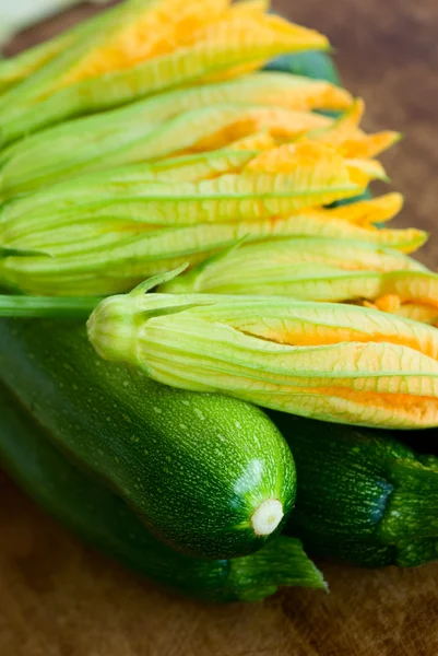 stock image Zucchini and zucchini flowers