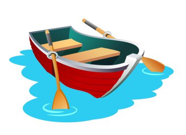 Small row boat clipart