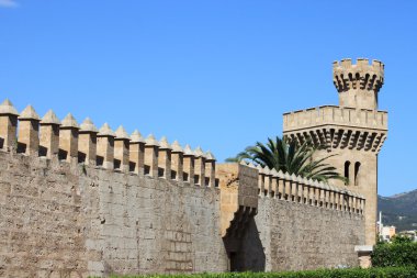 Almudaina Palace in Palma de Mallorca clipart