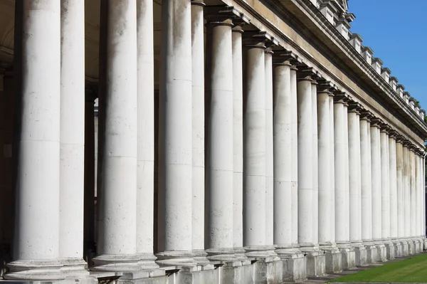 Royal naval college colonnade Greenwich'te — Stok fotoğraf