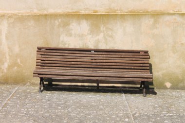 Bench along the street clipart