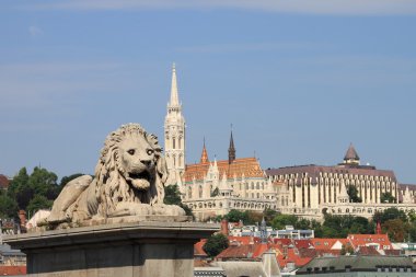 Urban scenic in Budapest clipart