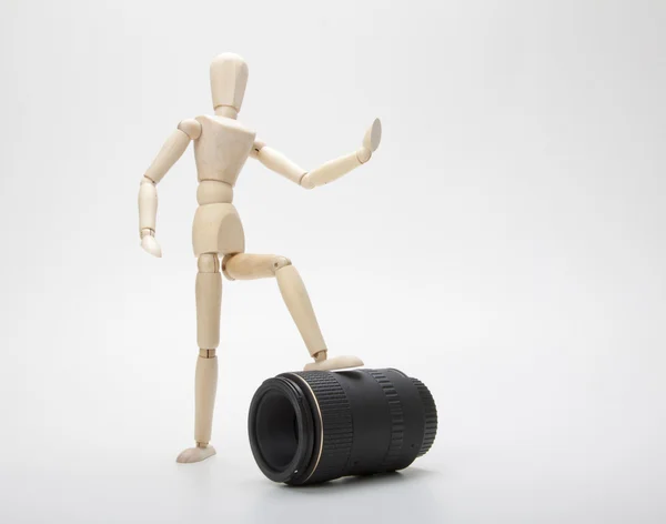 Mannequin en foto lens — Stockfoto