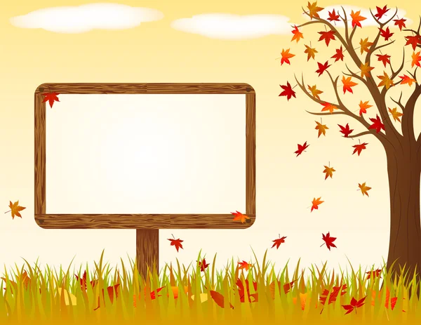 Autumnal Banner — Stock Vector