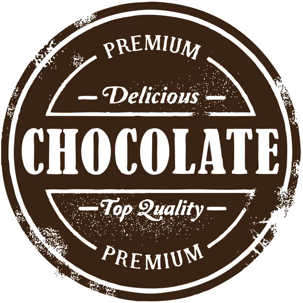 Vintage tarzı çikolata premium damgası — Stok Vektör