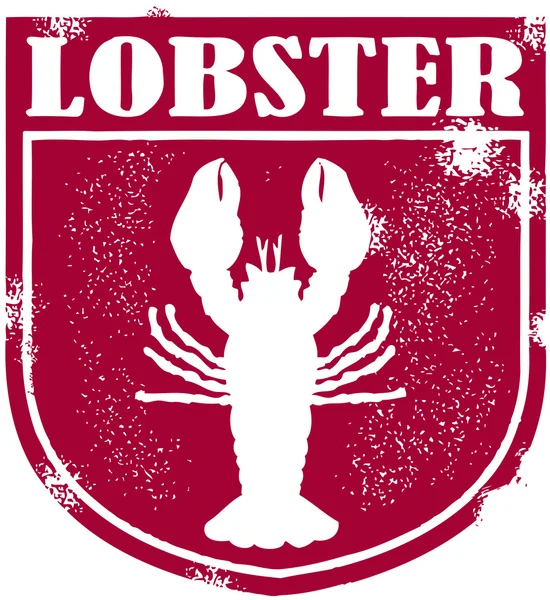 Vintage Style Lobster Seafood Crest — Stock Vector