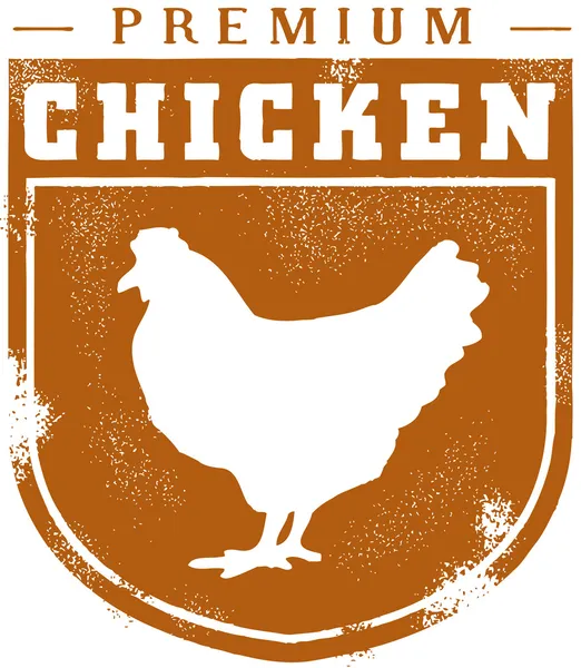 Premium Chicken Stamp — Stock Vector
