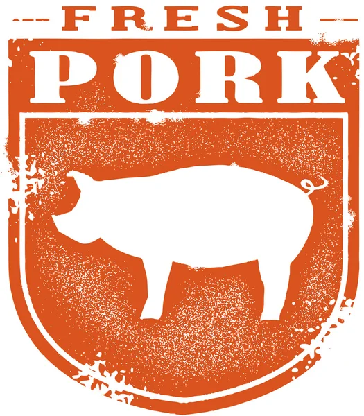 Vintage stijl varkensvlees stempel — Stockvector