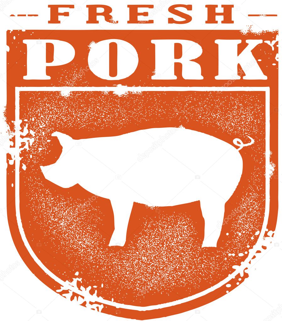 Vintage Style Pork Stamp