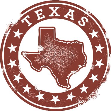 Classic Style Texas USA Stamp clipart