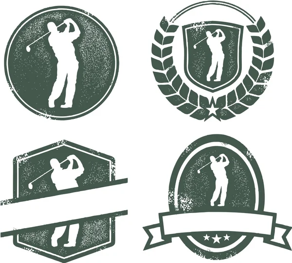 Vintage tarzı golf Amblemler — Stok Vektör