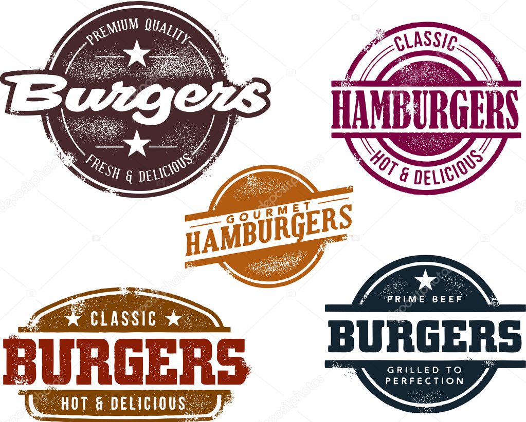 Classic Style Hamburger Stamps