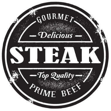 Vintage Steak Stamp clipart