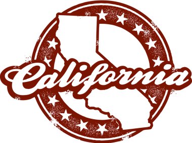 Vintage California Stamp clipart