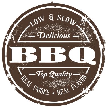 Vintage Style BBQ Stamp clipart