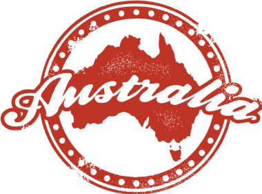 Vintage Avustralya damgası