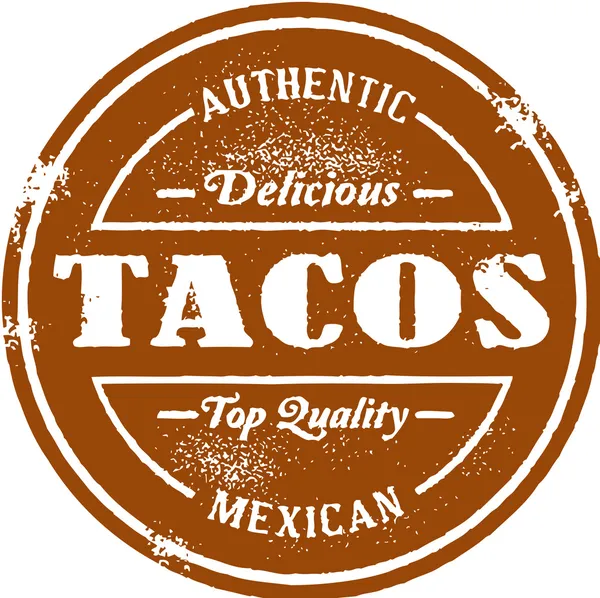 Tacos mexicains authentiques — Image vectorielle