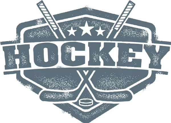 Cresta da hockey vintage — Vettoriale Stock