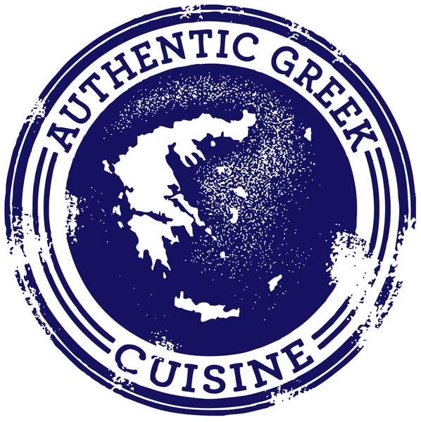 Authentique timbre alimentaire grec — Image vectorielle
