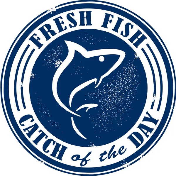 Carimbo de peixe fresco — Vetor de Stock