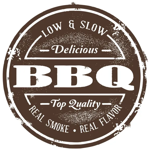 Vintage Style BBQ Stamp — Stock Vector