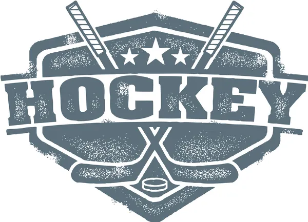 Винтажный хоккейный крест Стоковая Иллюстрация