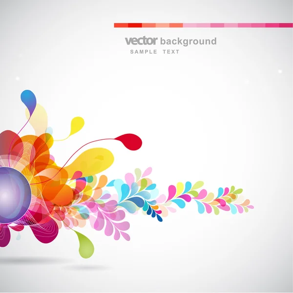 Fond coloré abstrait avec des fleurs — Image vectorielle